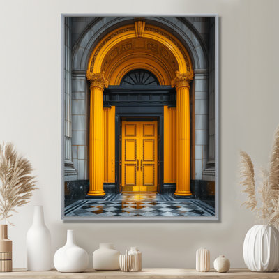 Jaune jaune gris majestueux Banks - Banks Wall Art
