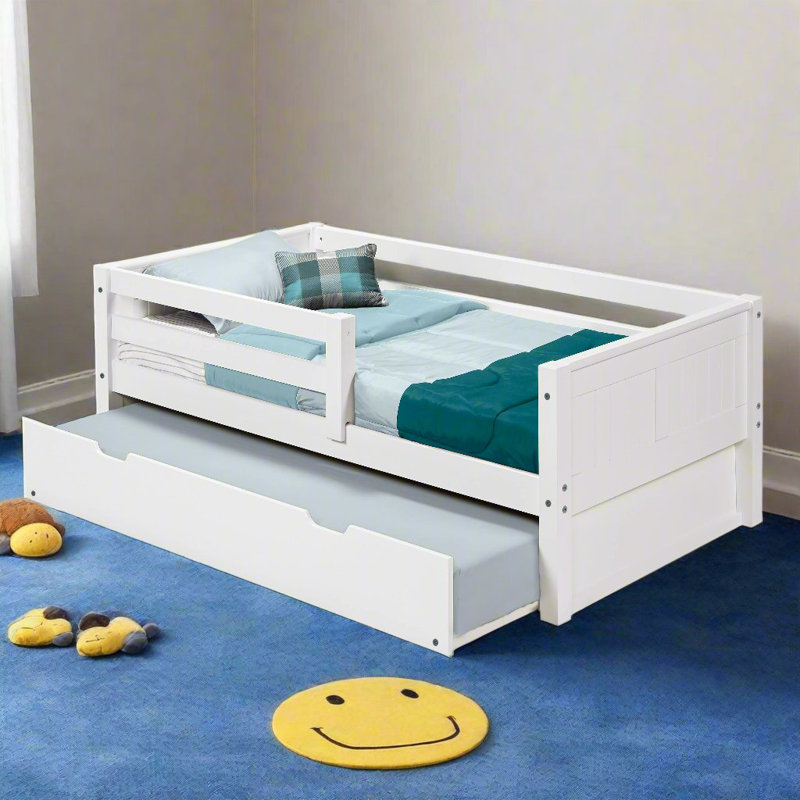 Ashni Kids Twin Daybed with Trundle, White