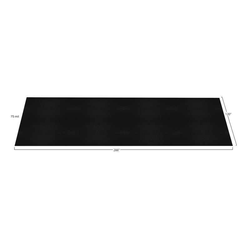 Protecteur de plancher en vinyle G-Floor, L 10 pi x l 24 pi x H 75 mm, Noir