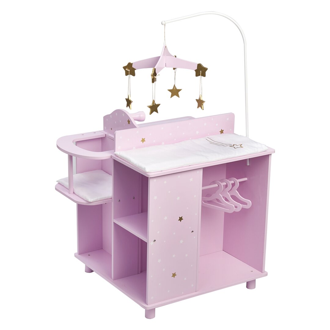 Olivia Little World Puppen-Wickeltisch 4-in-1 Twinkle Stars Princess, Puppenschrank, Puppenzubehör