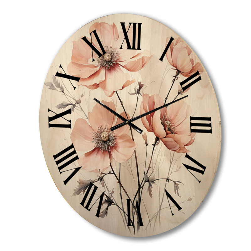 Horloge murale en bois massif Patriciaa, Grand