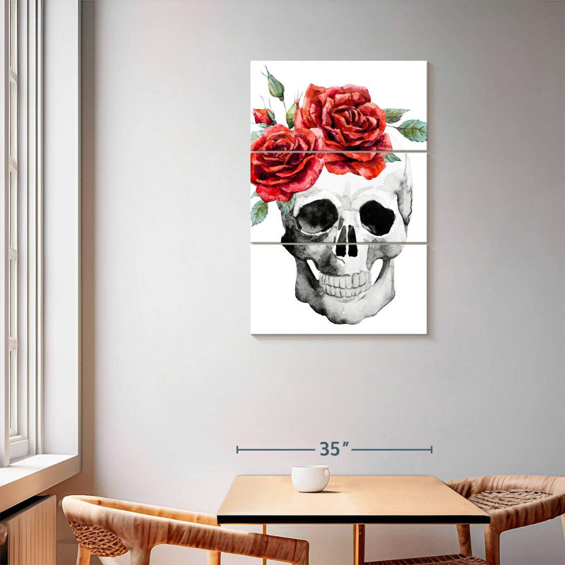 Fleurs de crâne Kerner, H 57 po x l 36 po