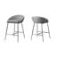 Tabouret de bar ou de cuisine à hauteur de comptoir chromé de style contemporain Clouchete-28021205-100090136