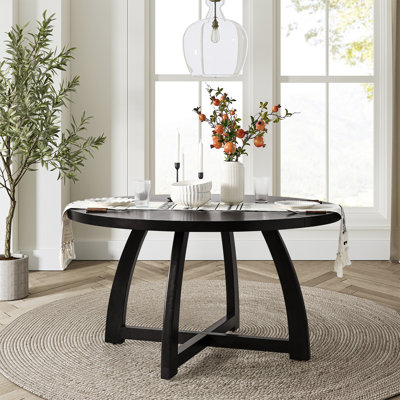 Allijah 54" Solid Wood Round Dining Table