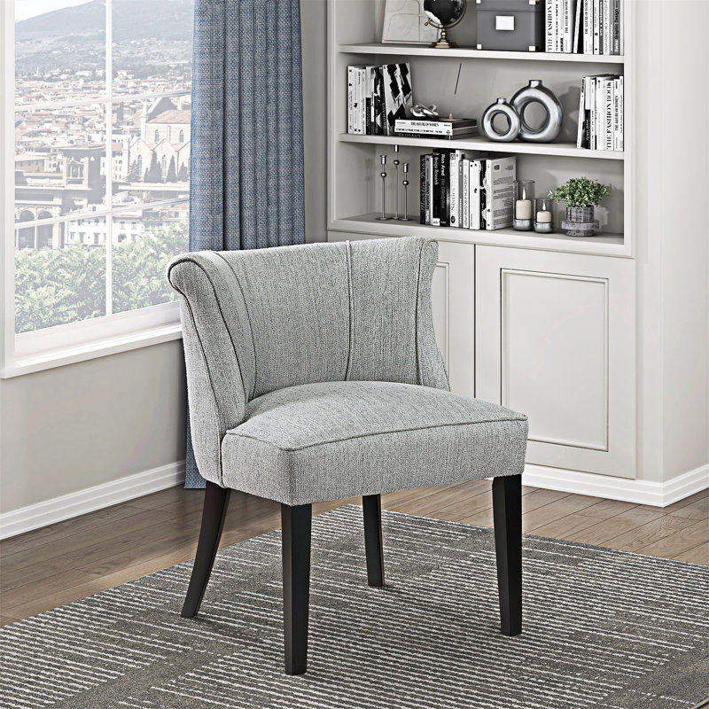 Fauteuil d'appoint rembourré sans accoudoirs, Gris