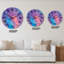Horloge murale moderne mauve et fuchsia liquide III-822143473