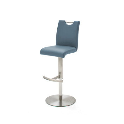 Alesi Swivel Upholstered Adjustable Height Counter Stool with Metal Frame