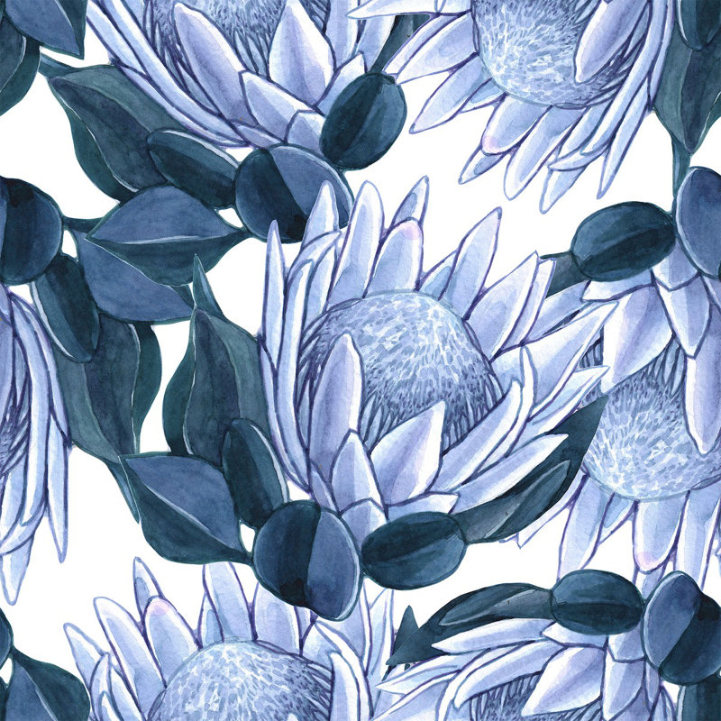 Peel & Stick Floral Tile, 2.08' W x 10.42' L