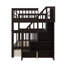 Lit superposé double sur lit double pour chambre à coucher, équipé d'un tiroir, d'un rangement et d'un garde-corps sur l'escalier-2142315216