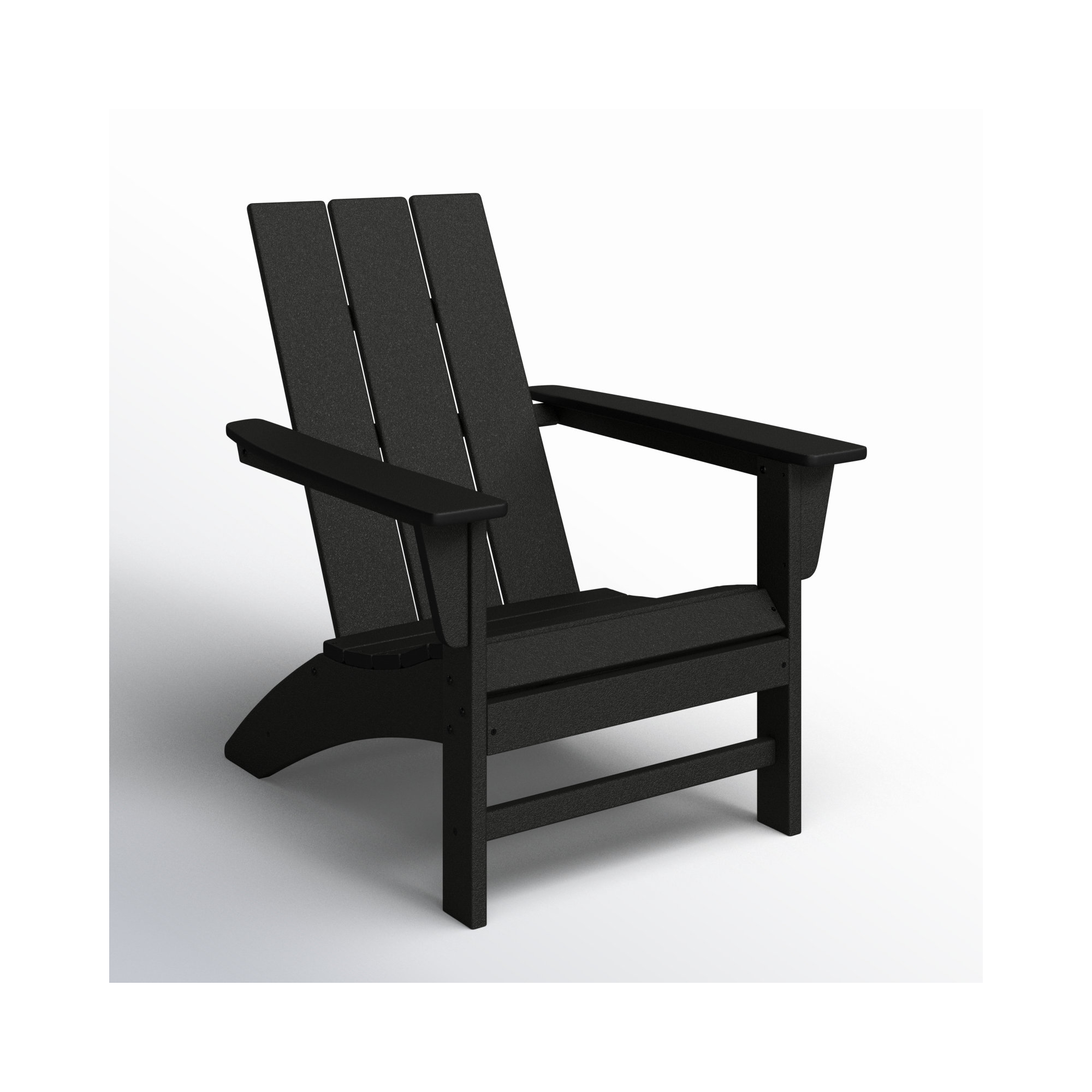 POLYWOOD Modern Adirondack Chair, Black
