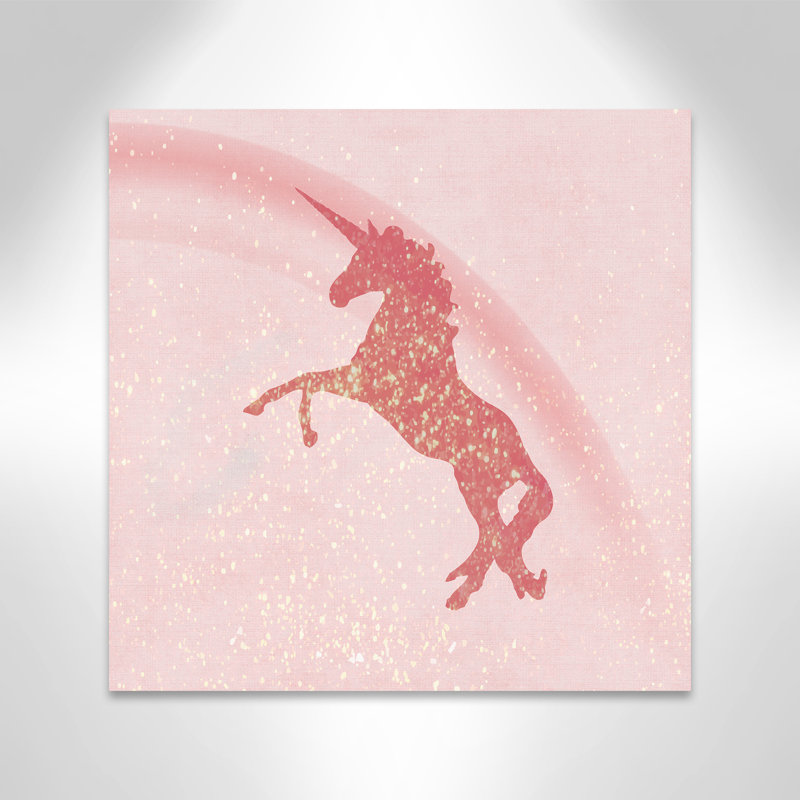 Paillettes licorne 2, H 24 po x l 24 po x P 1,5 po, Toile