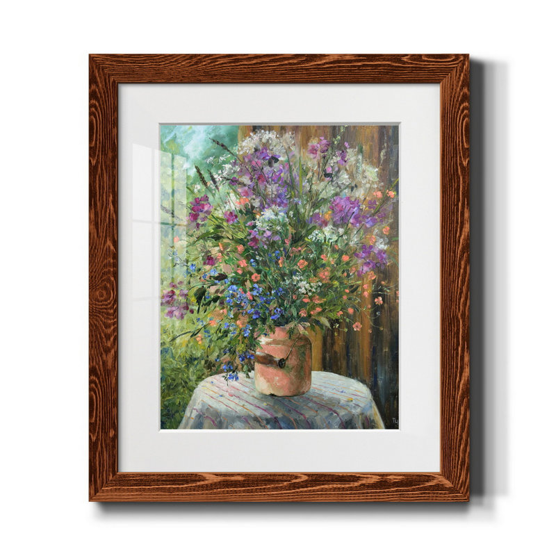 " Farmhouse Bouquet " Painting Print, Maple, 24" H x 18" W x 1.5" D
