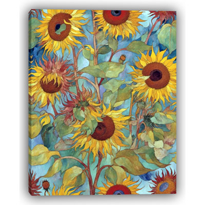 Golden Bloom – Sunflower Symphony Wrapped Canvas