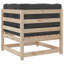  Ensemble de canapé de patio modulaire en bois de pin massif anthracite