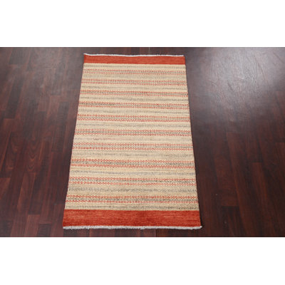 Striped Gabbeh Handmade Rug 3x5