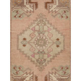 Vintage One-of-a-Kind Rectangle 1'9" X 3' Hand Knotted Area Rug