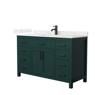 Beckett 54" Freestanding Single Bathroom Vanity with Quartz Top