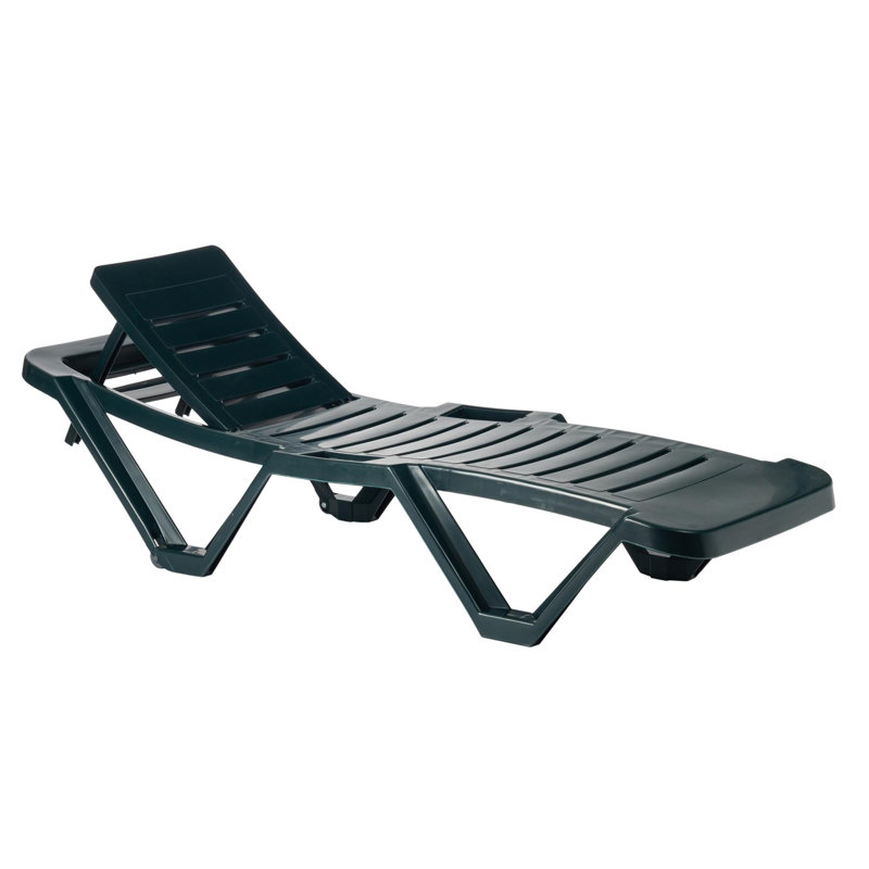 188cm Long Reclining Single Chaise, Green