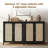 63" W Modern Sideboard Buffet Cabinet  With Rattan Doors And Adjustable Shelves(Set Of 2)-1605260982