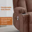 Fauteuil inclinable et pivotant avec massage par vibration et chaleur pour le salon, avec fonction berçante et poche latérale, port de charge USB, 2 porte-gobelets