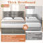 Base de lit grand avec rangement et tête de lit (4 tiroirs de rangement sur le corps du lit + éclairage DEL)-762769567