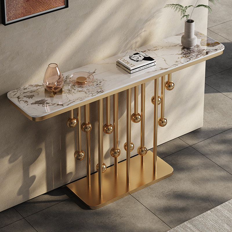 Console en pierre frittée de style italien, H 33,4 po x l 47,2 po x P 13,7 po