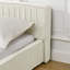 Grand lit, lit moderne, revêtement en chenille beige, tête de lit, conception plissée, chambre à coucher sereine, panneau de particules massif, lit tapissier à assemblage rapide avec manuel - conception pour un look rétro paresseux, et non-1704723770