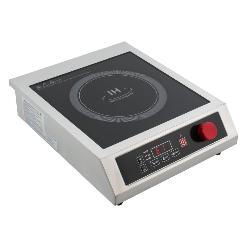 OUKANING Black 1 Burner Countertop Powerful Electric Stove with Digital Sensor 3500W
