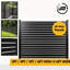 5ft High Aluminium Slatted Fence Kit with 100mm Slats - Modern Garden Fencing (Black & Anthracite Grey)-135432990-135432999-135433001