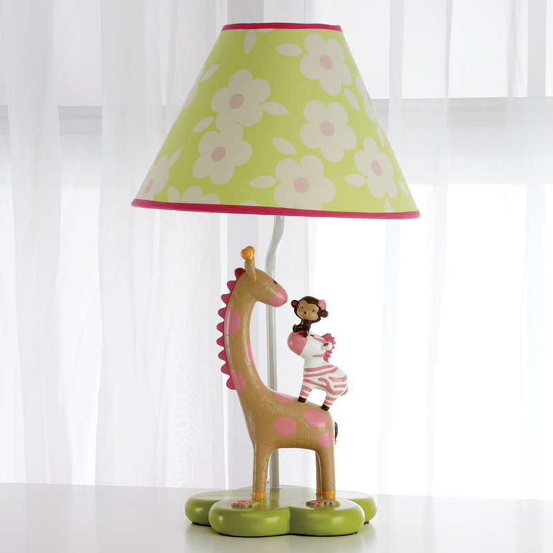 Abat-jour empire en tissu H 18 "jungle