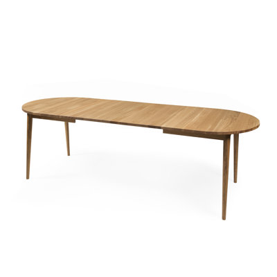 Bo 90+50Cm 4-6 Sitzer ausziehbarer runder Esstisch aus Massivholz