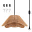 Luminaire suspendu en rotin pour plafonnier style champêtre Boho-905460061-903488555-905460063