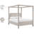 Salina Linen Textured Fabric Upholstered Bed-1559567301-1559567296