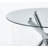 Chrome Dining Table with metal leg and glass-538736014-538736009