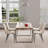 Dining Set, 59'' Rectangular Dining Room Table Set Upholstered Dining Chairs-104914863