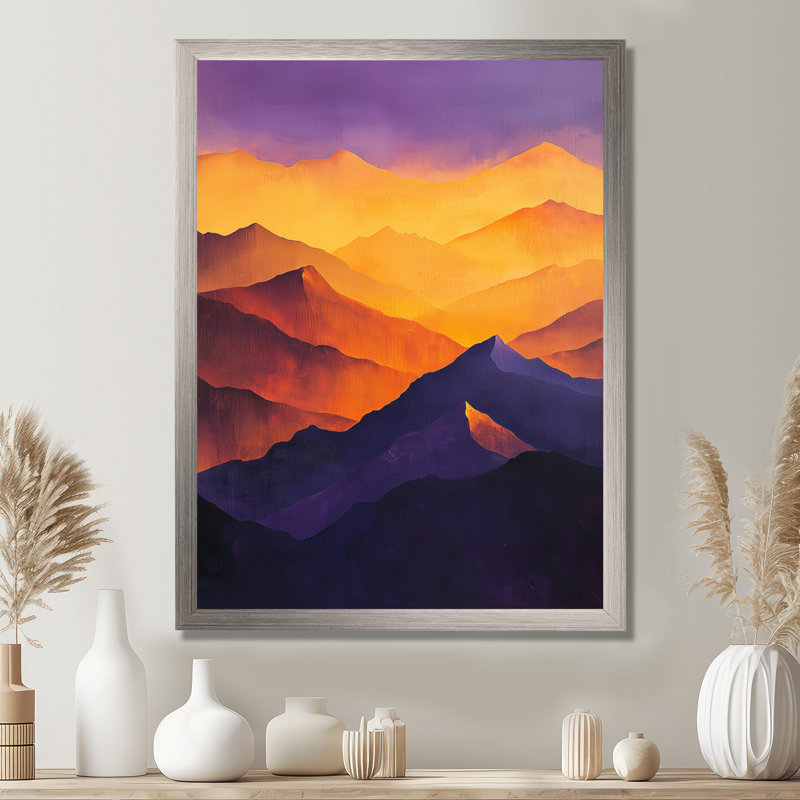 Gherarda - Paysages, art mural, salon, H 40 po x l 30 po, Impression de cadre photo, Argent argent