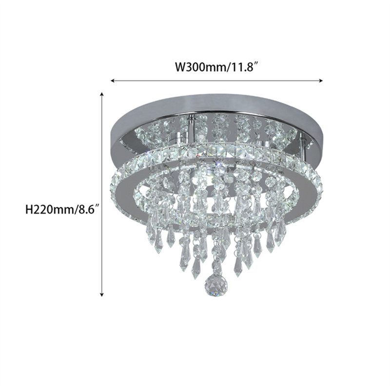Daeveon LED Tiered Chandelier, Cool White, Silver