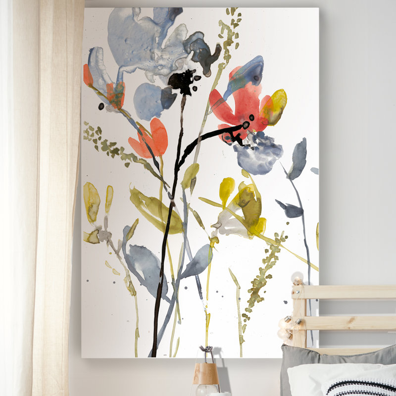 " Flower Overlay II ", 20" H x 16" W x 1" D, Wrapped Canvas