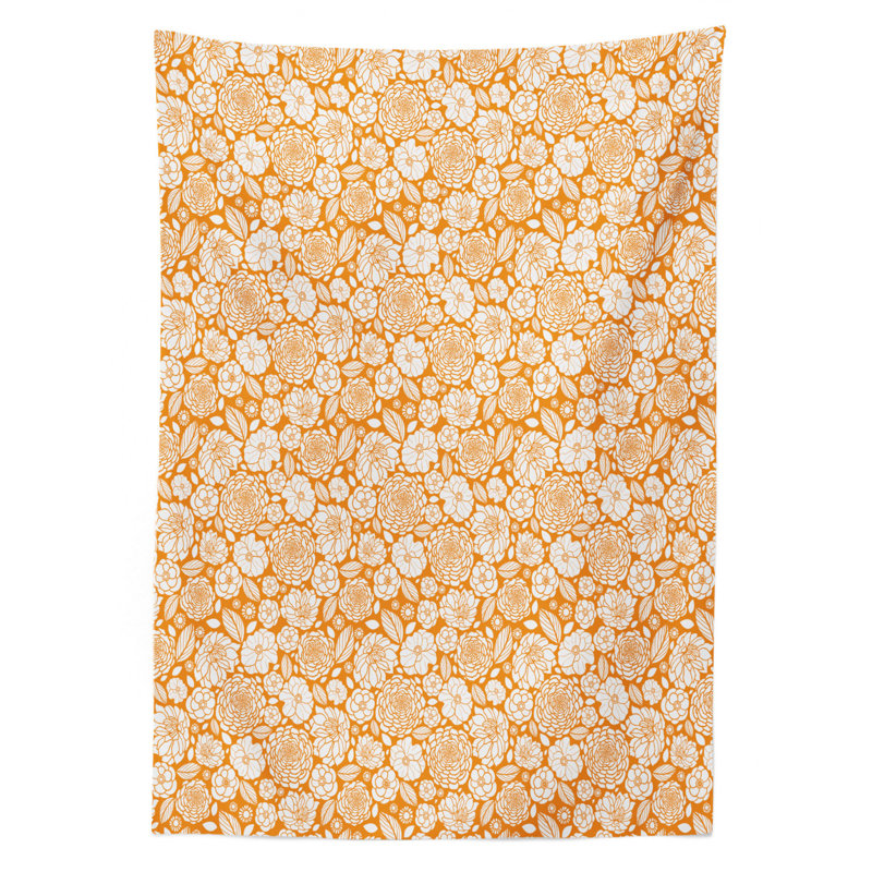 Spring Summer House Garden Field Outdoors Tablecloth, 90" L x 60" W