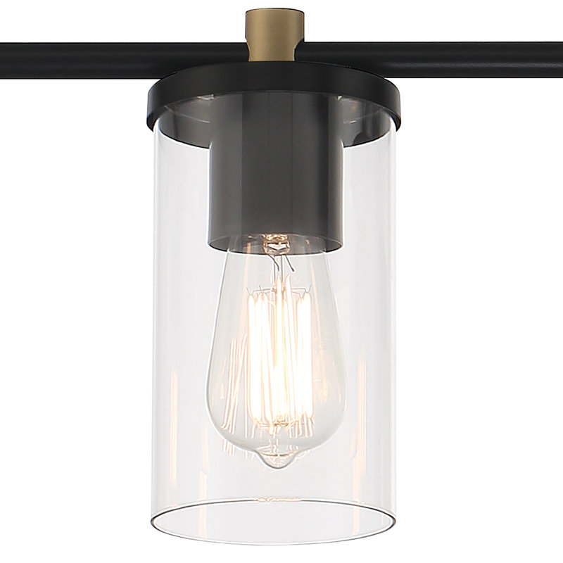 Burford 6-Light Dimmable Steel Vanity Light, Noir