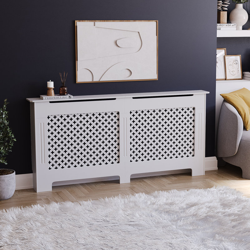 Reta Radiator Cover, 82cm H x 172cm W x 19cm D, White
