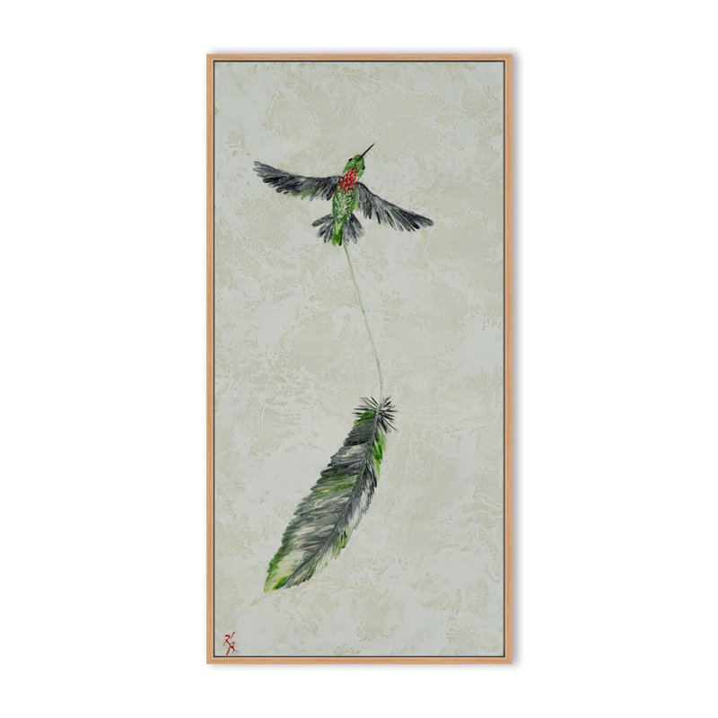 Nature Inspired "Vivid Flutter" Canvas Wall Art By , 48" H x 24" W, Framed Canvas, Brown