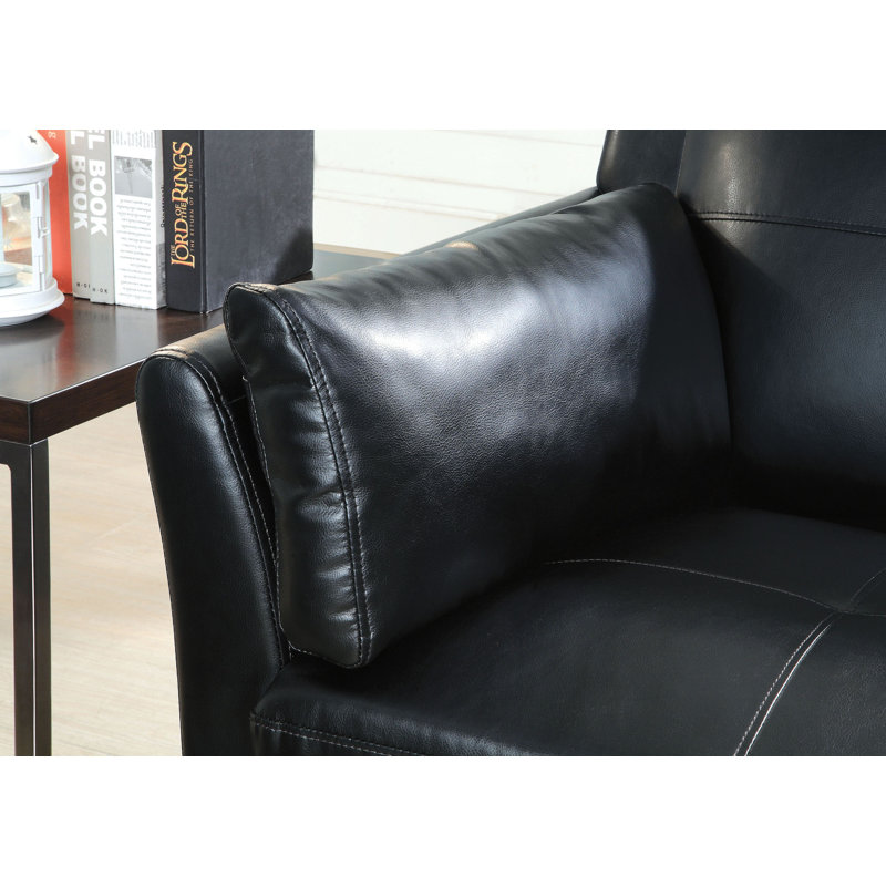 Fauteuil Bella, Similicuir noir