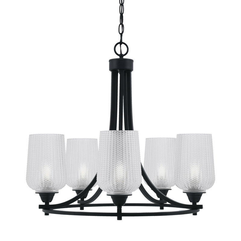 Paramount 5 Light Uplight Chandelier, White