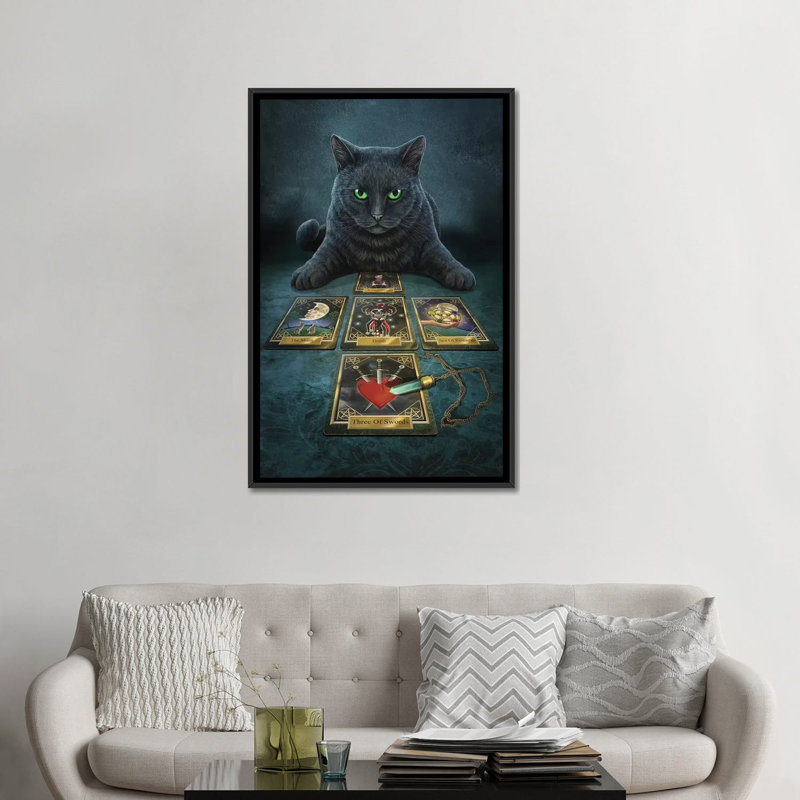 « the medium », impression sur toile, H 26 po x l 18 po x P 1,5 po, Pas de tapis, Toile avec cadre noir