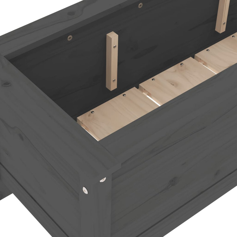 Bohlin Wood Raised Garden Bed, Pine, 15.35" H x 78.54" W x 15.75" D, Gray