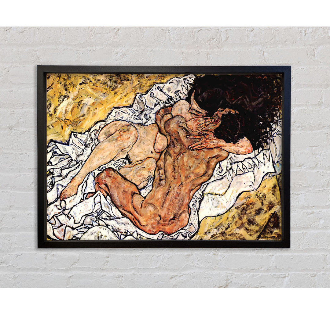 Gerahmtes Leinwandbild Embrace von Egon Schiele