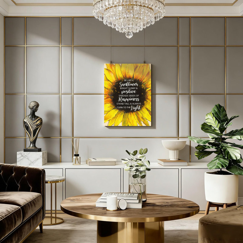 Décoration murale 16 po x 24 po Be Like A Sunflower