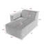 Chaise longue simple en velours côtelé Berlare-944318872