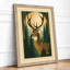 Forest Deer Scandinavian - Framed Print-638312291-638312295